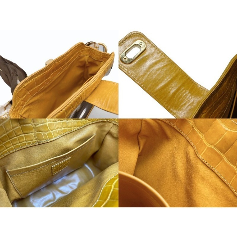 LOUIS VUITTON Sac Fleur Shoulder Bag Tote White Yellow - Picture 9 of 9